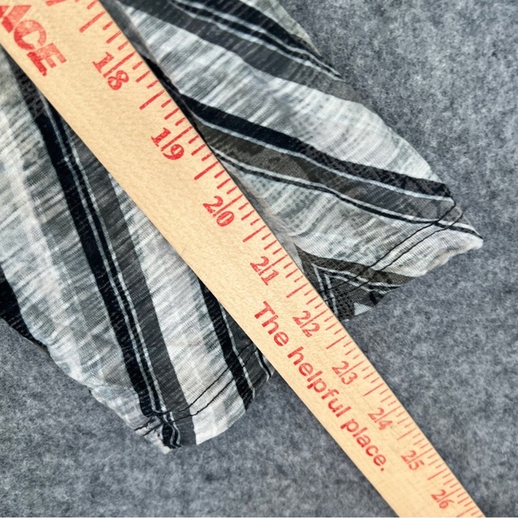 DAVID CLINE Crushed Roll Tab Sleeve Shirt Snap Front "Stone" Greys Size Medium - Picture 7 of 9